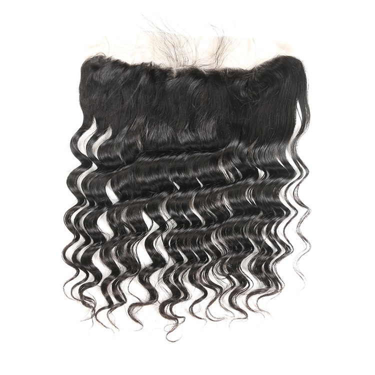 13x4 pre plucked lace frontal loose deep wave with baby hair brazilian virgin human hair frontal closure 6
