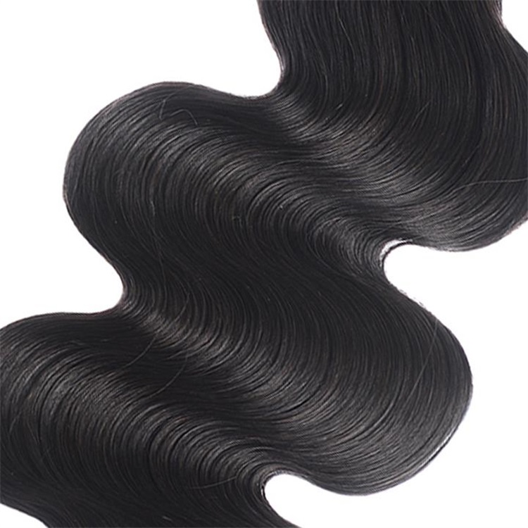 black double drawn body wave human hair bundles 3
