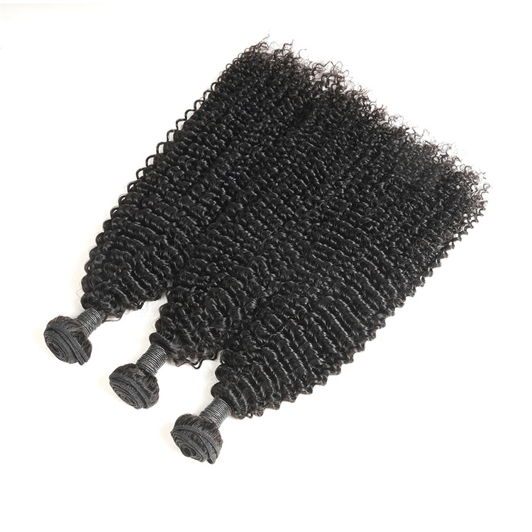 black kinky curly human hair 3 bundles 3