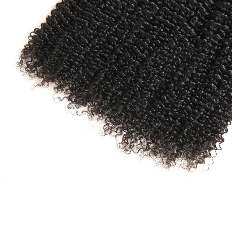 black kinky curly human hair 3 bundles 6