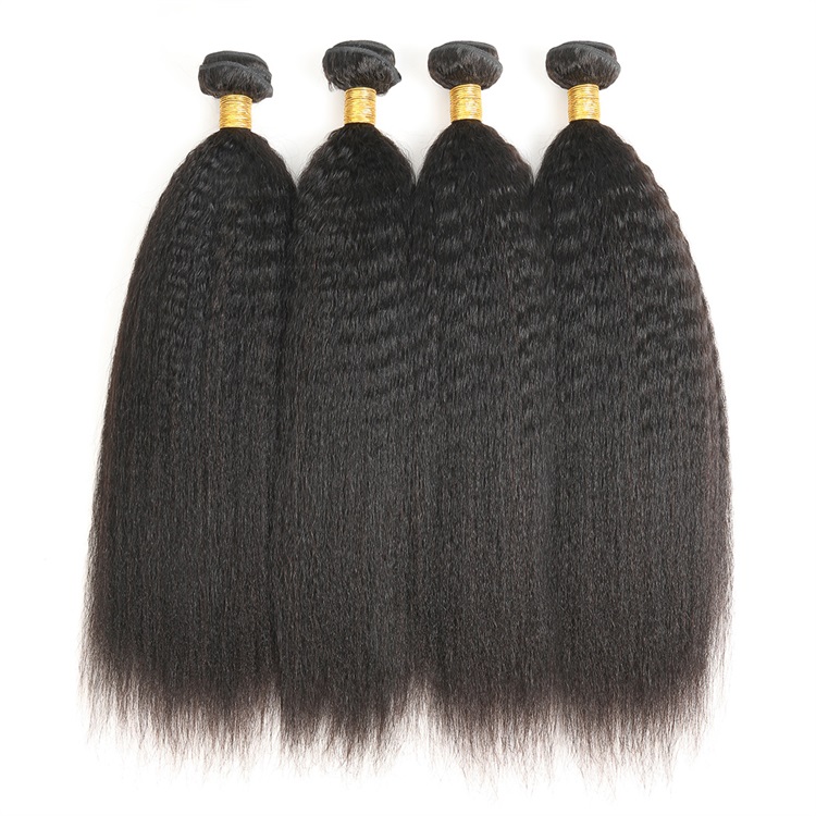 black kinky straight human hair 4 bundles 2