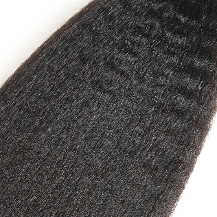 black kinky straight human hair 3 bundles 6
