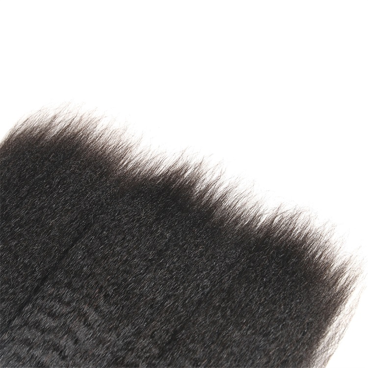 black kinky straight human hair 3 bundles 7