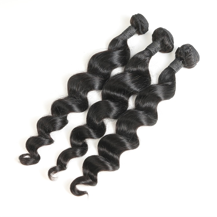 black loose wave human hair 3 bundles 3