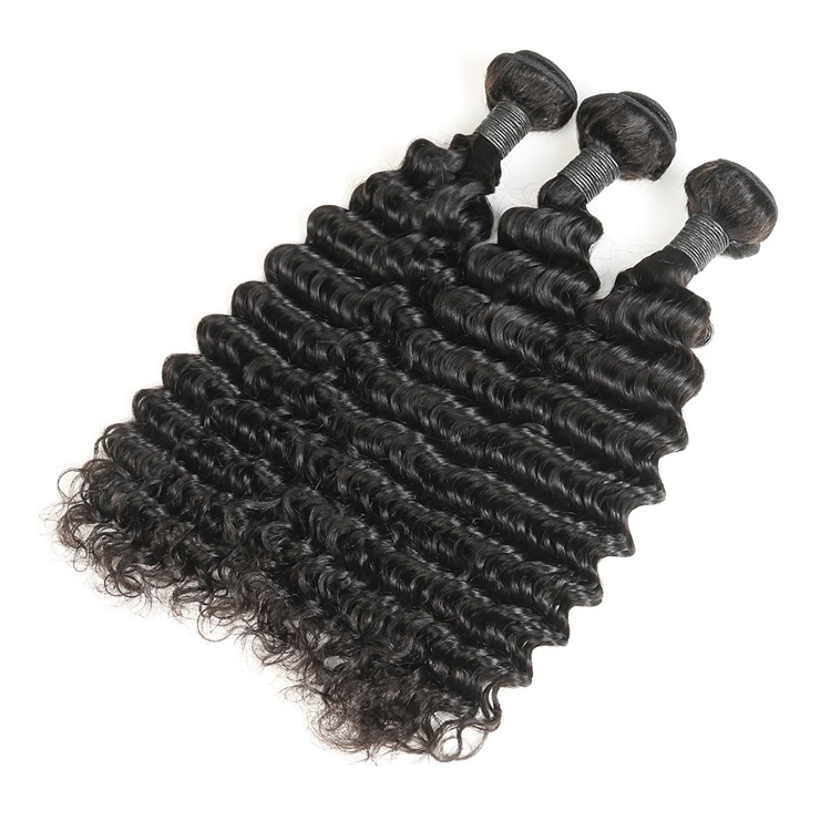 black deep wave human hair 3 bundles 3