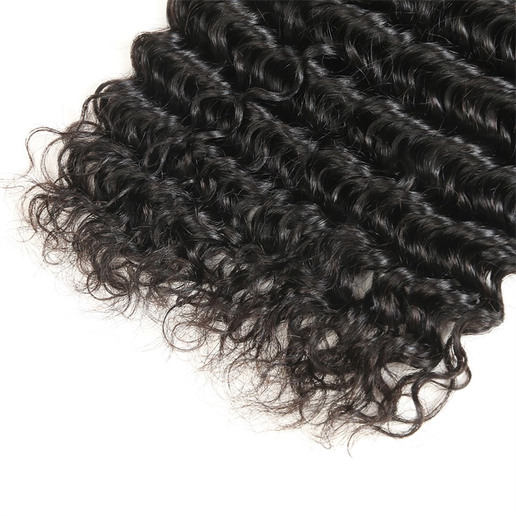 black deep wave human hair 3 bundles 5