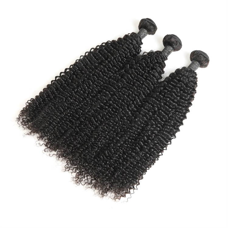 black kinky curly human hair 3 bundles 1
