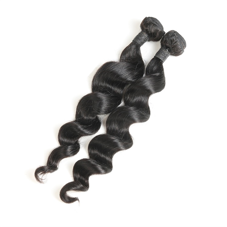 black loose wave human hair bundles 1