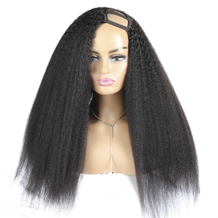 180% density kinky straight u part wigs brazilian virgin human hair wigs 4