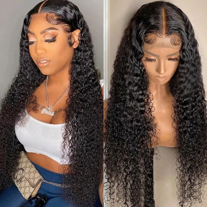 24-40inch long curly 13x4 lace frontal human hair wigs 6