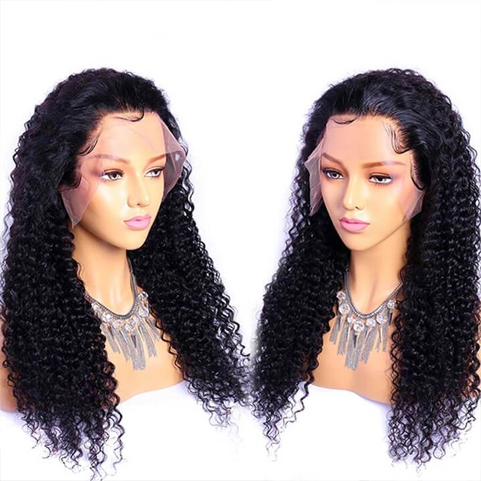 250% density curly brazilian lace frontal human hair wigs 2