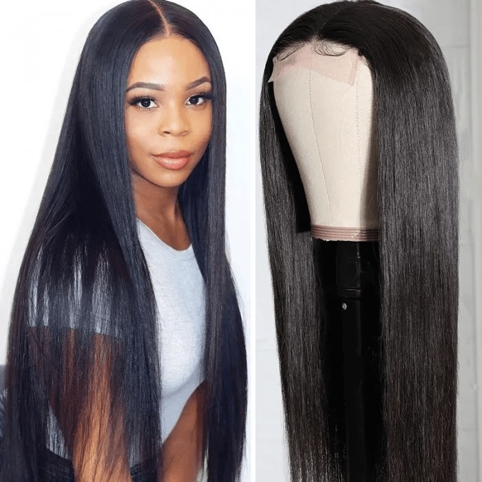 4×4 HD Lace Closure Wigs Silky Straight Human Hair Wigs With Natural Hairline