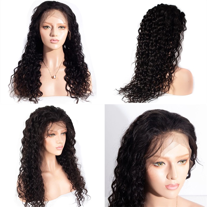 affordable 360 lace water wave pre plucked human hair wigs 1