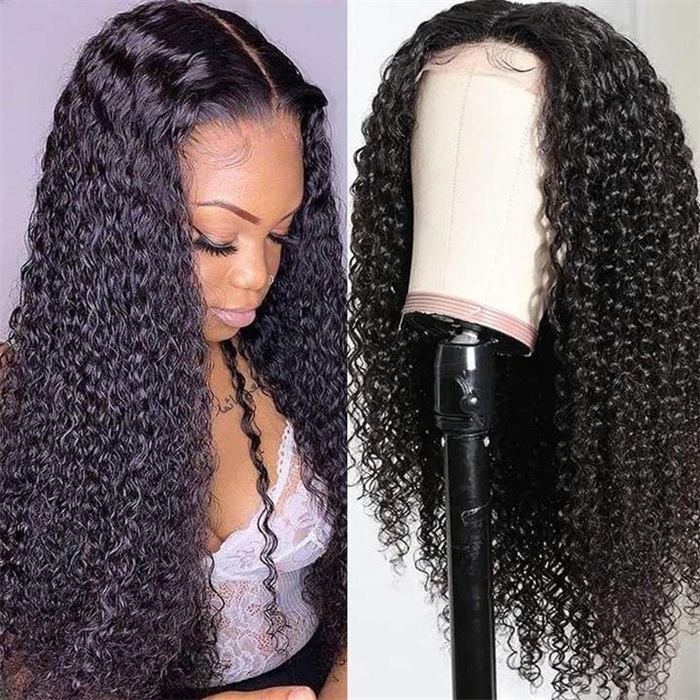affordable 5x5 hd transparent lace closure wig jerry curly human hair wigs for black women 2