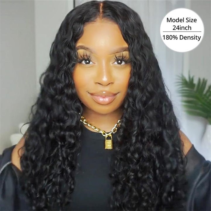 Affordable HD Lace Water Wave Lace Front Human Hair Wigs 100% Human Hair