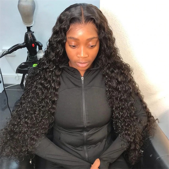 affordable hd lace water wave lace front human hair wigs 100% human hair 2