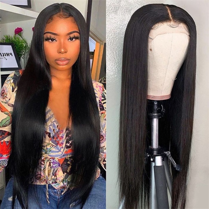 Affordable Straight Virgin Hair True 5×5 HD Invisible Lace Closure Human Hair Wigs for Women