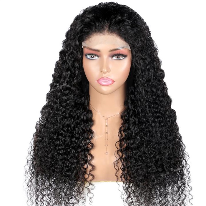 curly hair invisible hd lace wigs deep wave hd transparent lace frontal wigs 1