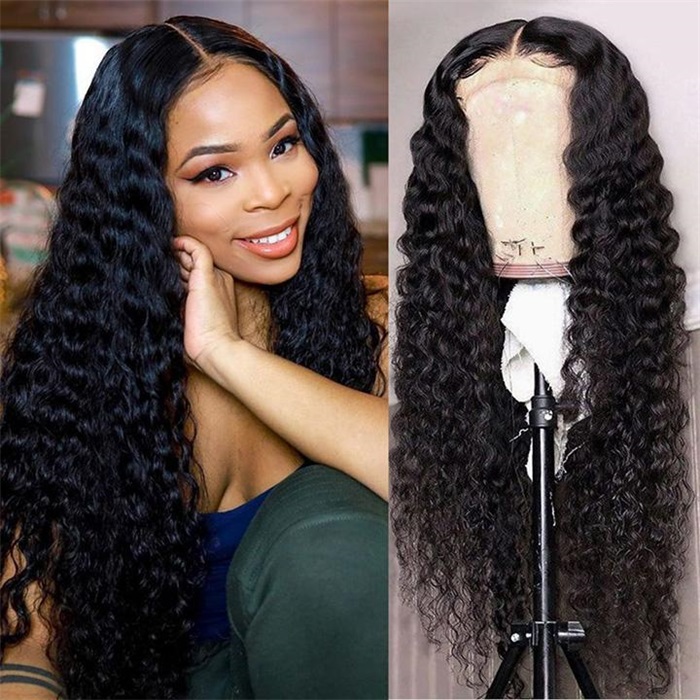 full lace deep wave human hair wigs 5