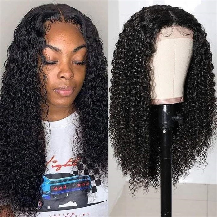 glueless 4x4 lace closure wigs curly human hair closure wigs 14-30inch 3