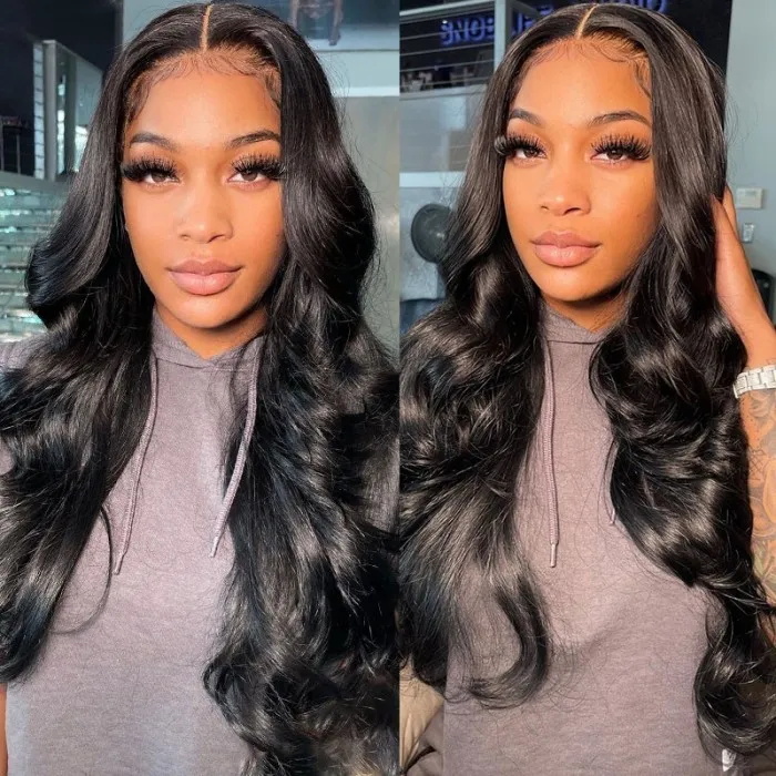 13*4 lace front wigs body wave with baby hairline hd lace wigs high density 4