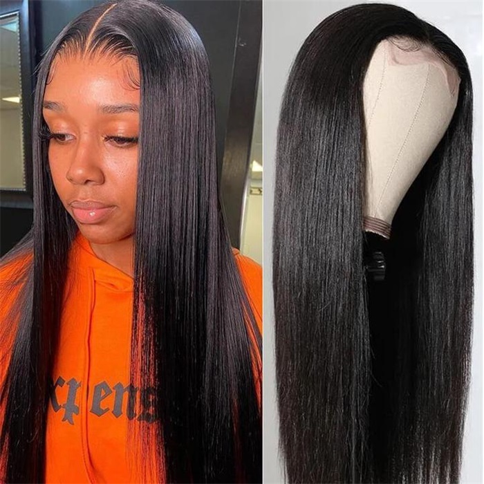long silky straight 4x4 lace closure human hair wigs wholesale 3