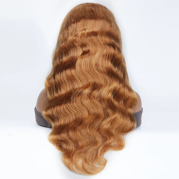 orange ginger color 13x4 lace front human hair wigs body wave 2