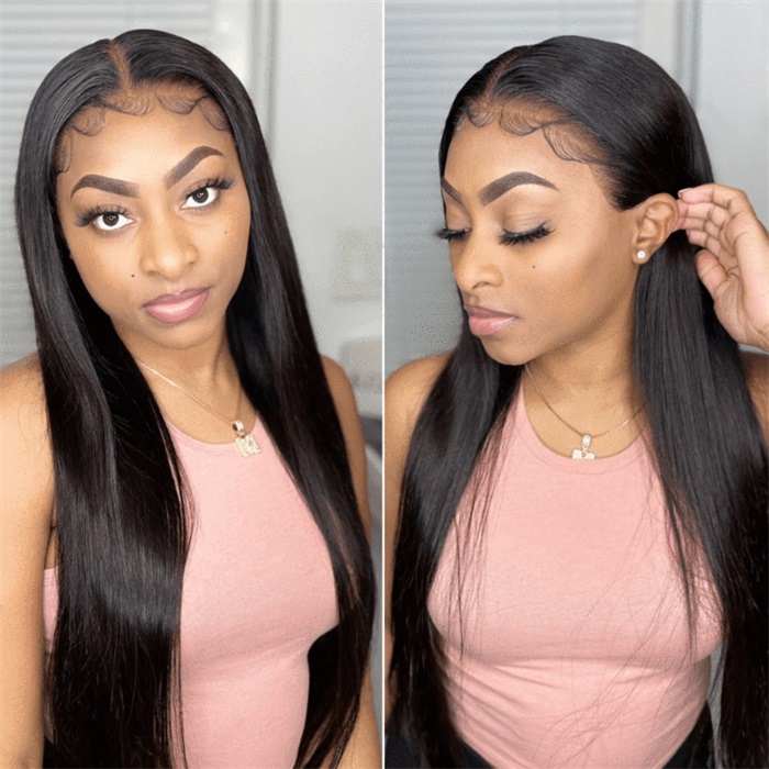 Silky Straight 13X4 Lace Frontal Human Hair Wigs
