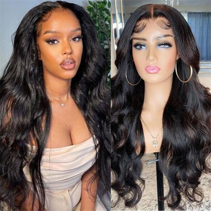 Skin Melt HD Lace Wigs Body Wave 13*4 Lace Front Wigs Real Hair Transparent Wigs