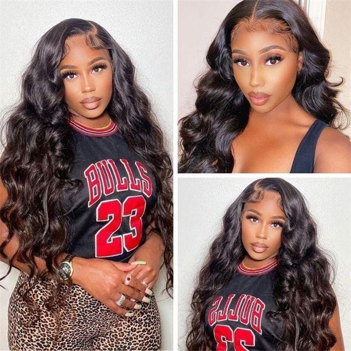 skin melt hd lace wigs body wave 13*4 lace front wigs real hair transparent wigs 6