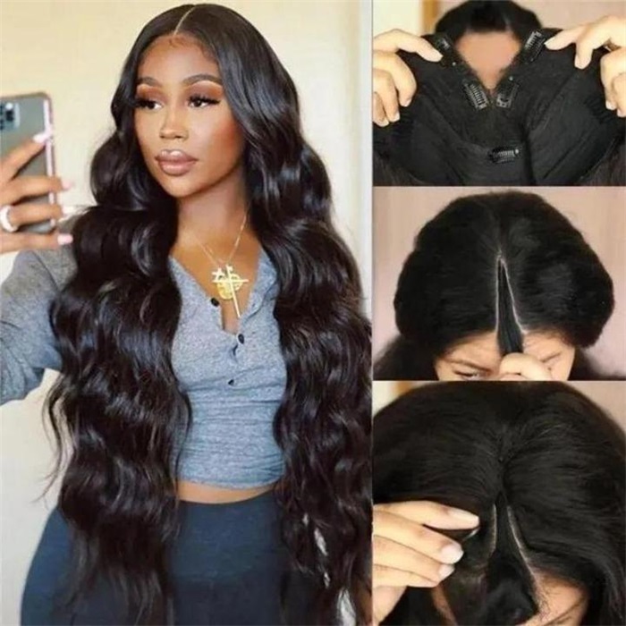 Thin V Part Wigs Body Wave Beginner Friendly Upgraded V Part Wigs Meet Real Scalp No Leave Out
