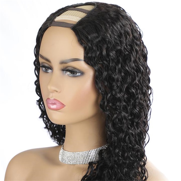 u part curly wig glueless brazilian virgin human hair wigs with clips 3