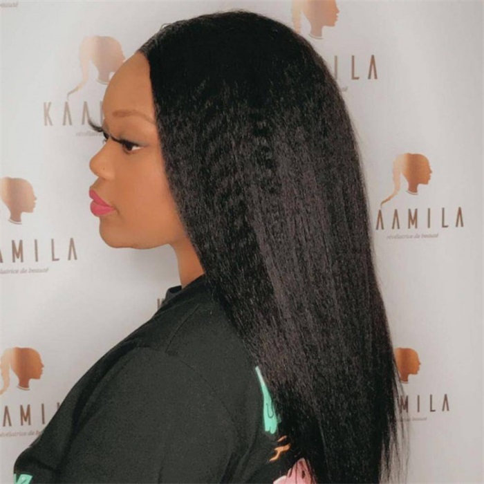 u part kinky straight natural hair wig easy to install 2