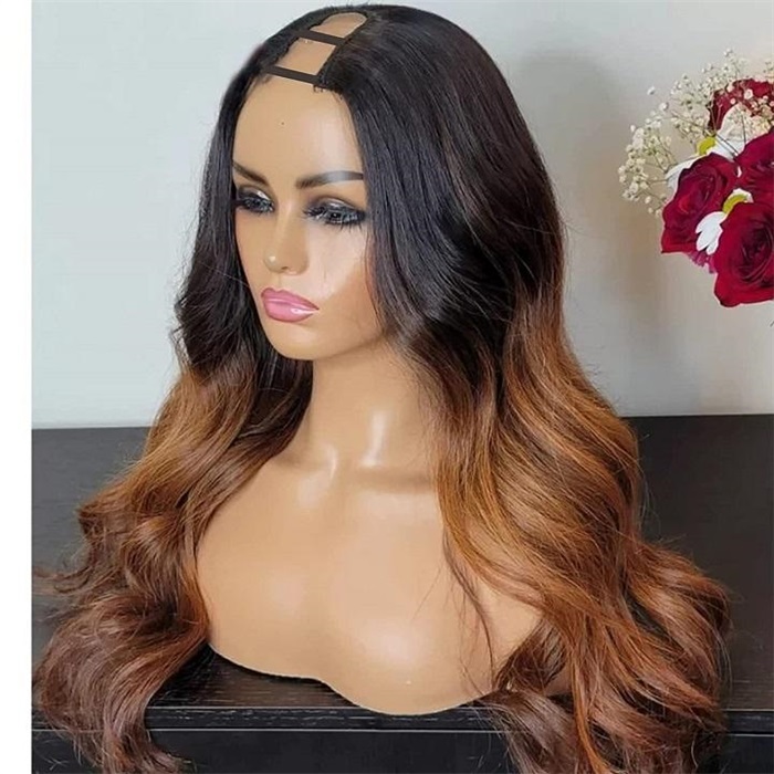 u part ombre body human hair wig easy to install 2
