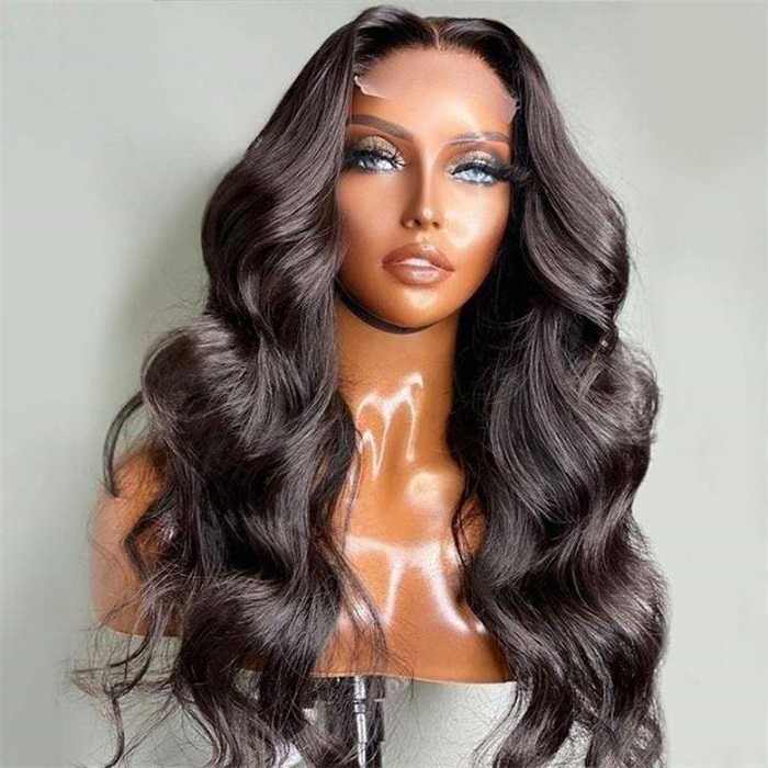 undetectable invisible lace front human hair wigs body wave 13x4 lace front wig 1